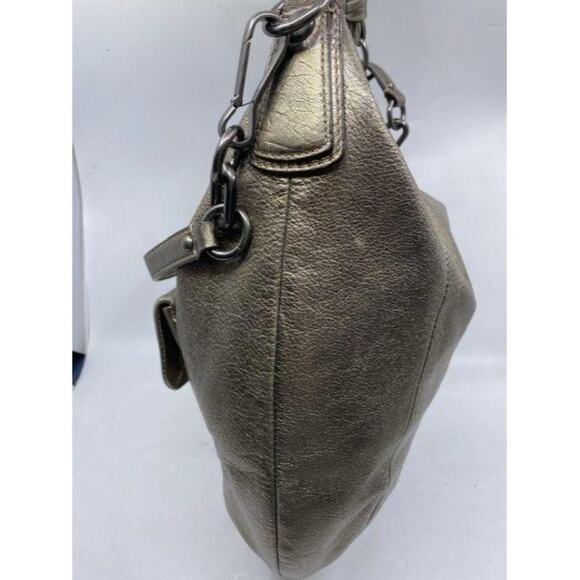 Coach xl shoulder gold leather cross body bag - Picture 3 of 12